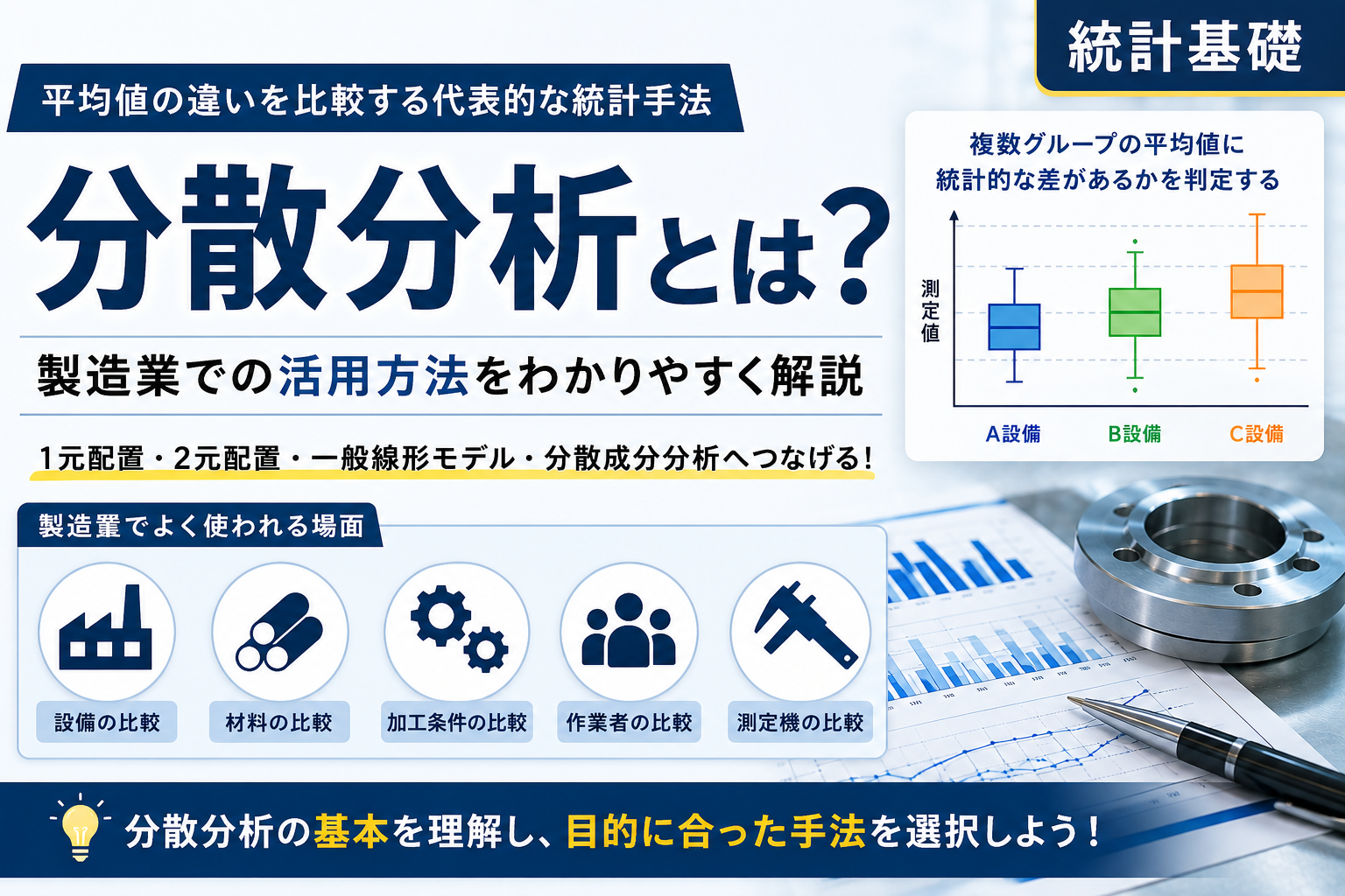 分散分析とは？製造業での活用方法をわかりやすく解説